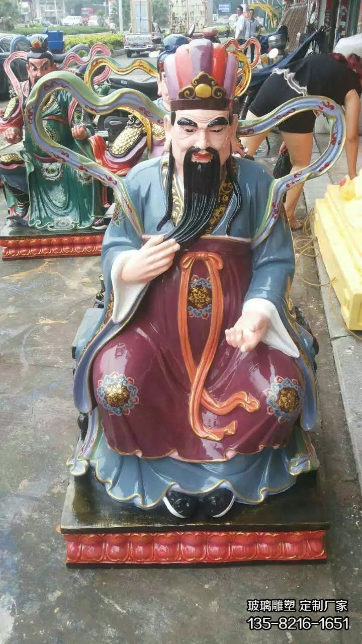 玻璃钢彩绘庙宇太岁雕塑 玻璃钢彩绘庙宇太岁雕塑