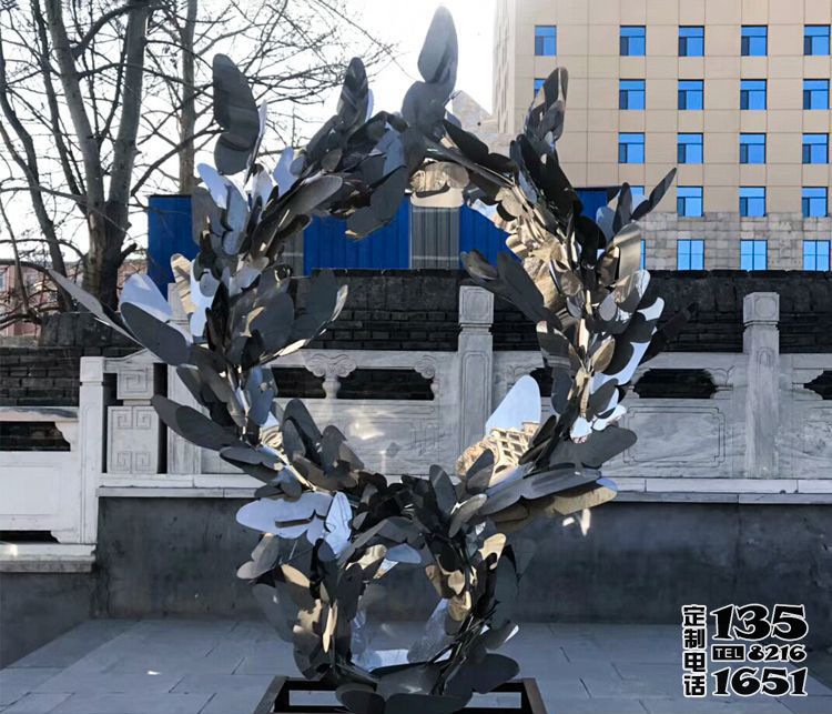 玻璃钢抽象城市广场蝴蝶雕塑 玻璃钢抽象城市广场蝴蝶雕塑