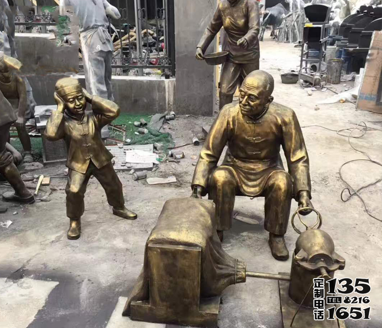街头民俗爆米花人物雕塑 街头民俗爆米花人物雕塑