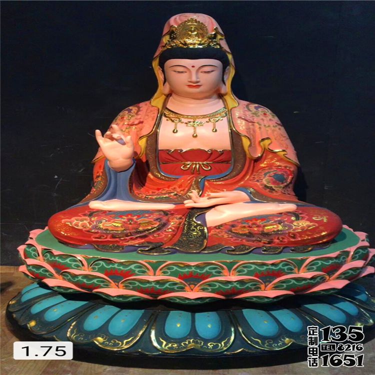 玻璃钢彩绘寺庙景区大型供奉菩萨观音雕塑 玻璃钢彩绘寺庙景区大型供奉菩萨观音雕塑