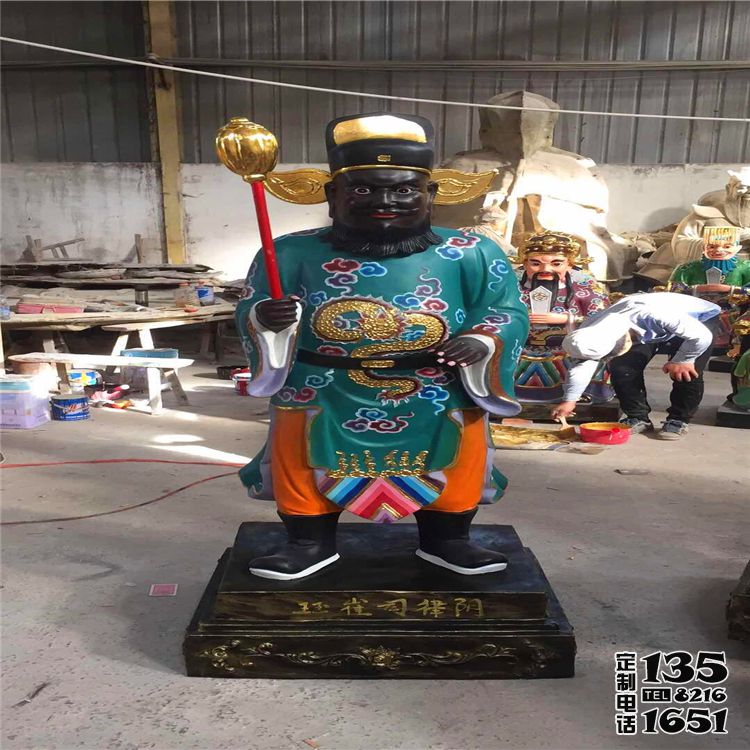 寺庙玻璃钢彩绘判官雕塑 寺庙玻璃钢彩绘判官雕塑