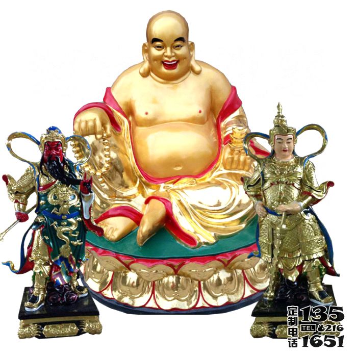 玻璃钢彩绘寺庙供奉神佛弥勒佛雕塑 玻璃钢彩绘寺庙供奉神佛弥勒佛雕塑