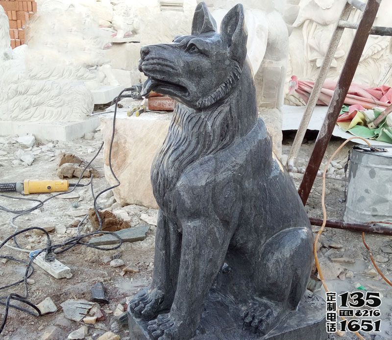 庭院景观玻璃钢狗雕塑 庭院景观玻璃钢狗雕塑