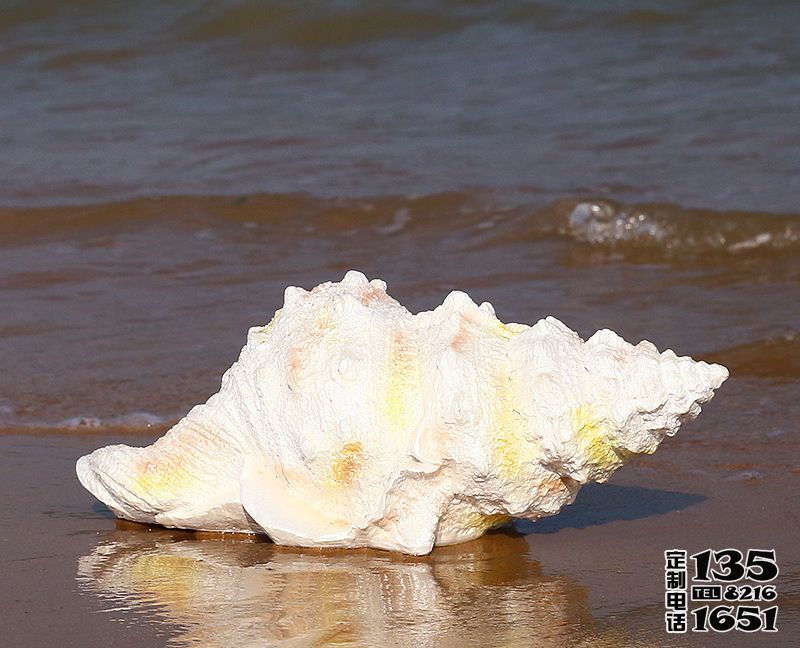 湖边摆放的长行的玻璃钢创意海螺雕塑 湖边摆放的长行的玻璃钢创意海螺雕塑