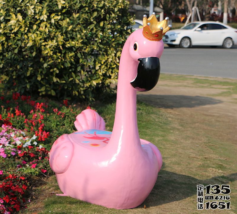 大型仿真火烈鸟动物座椅玻璃钢雕塑 户外广场卡通装饰品园林景观摆件坐椅 大型仿真火烈鸟动物座椅玻璃钢雕塑 户外广场卡通装饰品园林景观摆件坐椅