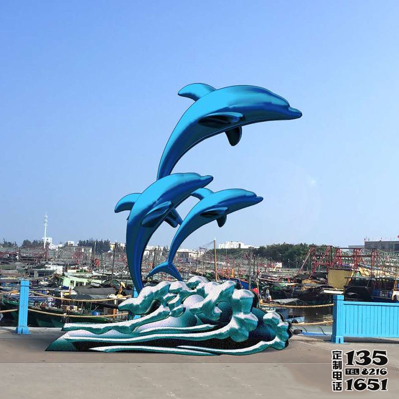 广场大型玻璃钢冲浪飞天海豚景观雕塑 广场大型玻璃钢冲浪飞天海豚景观雕塑