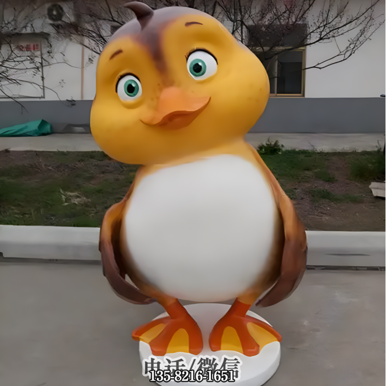 人立而起的可爱卡通鸭子雕塑摆件 人立而起的可爱卡通鸭子雕塑摆件
