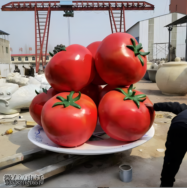 大型番茄果盘造型景观雕塑 大型番茄果盘造型景观雕塑